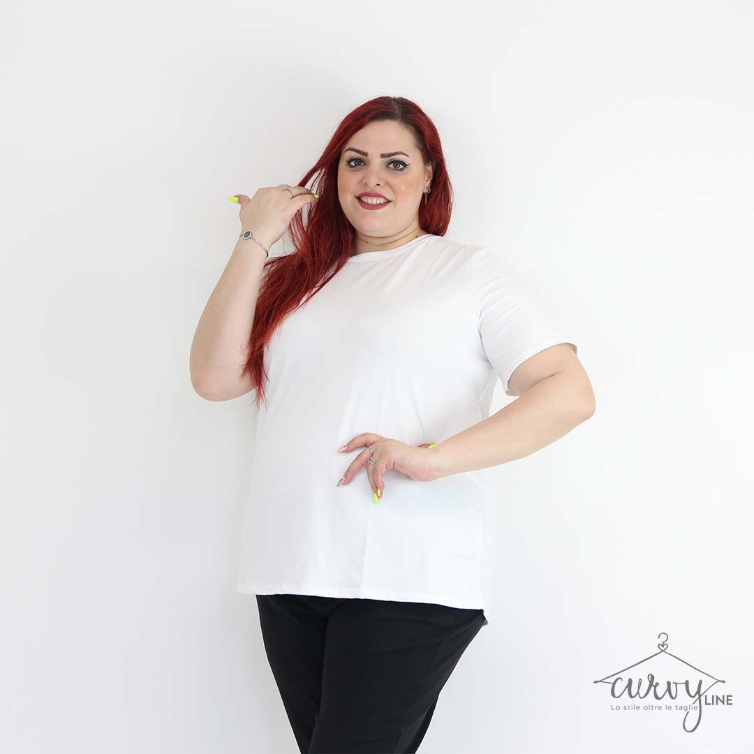 T-SHIRT BASIC COLOR CURVY - immagine 2