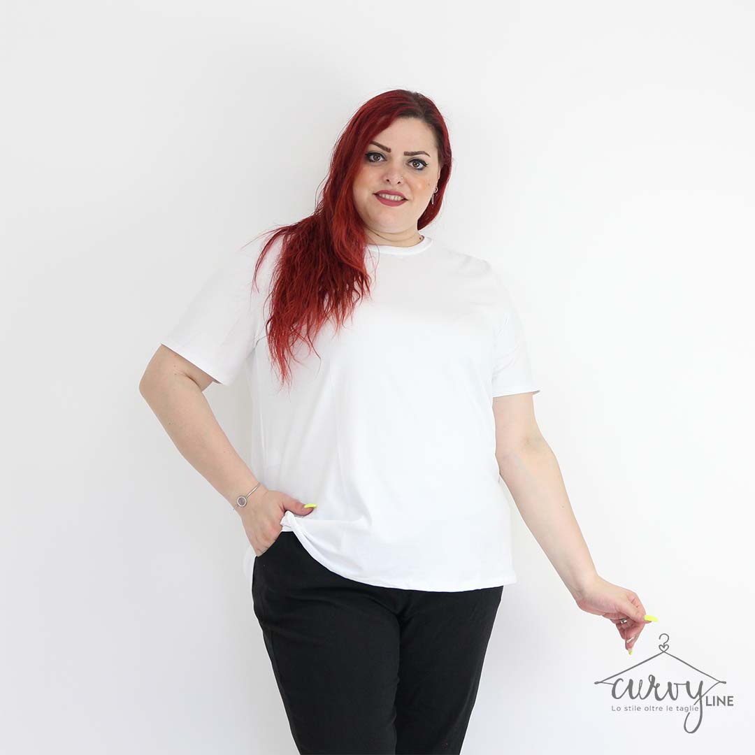T-SHIRT BASIC COLOR CURVY - immagine 3