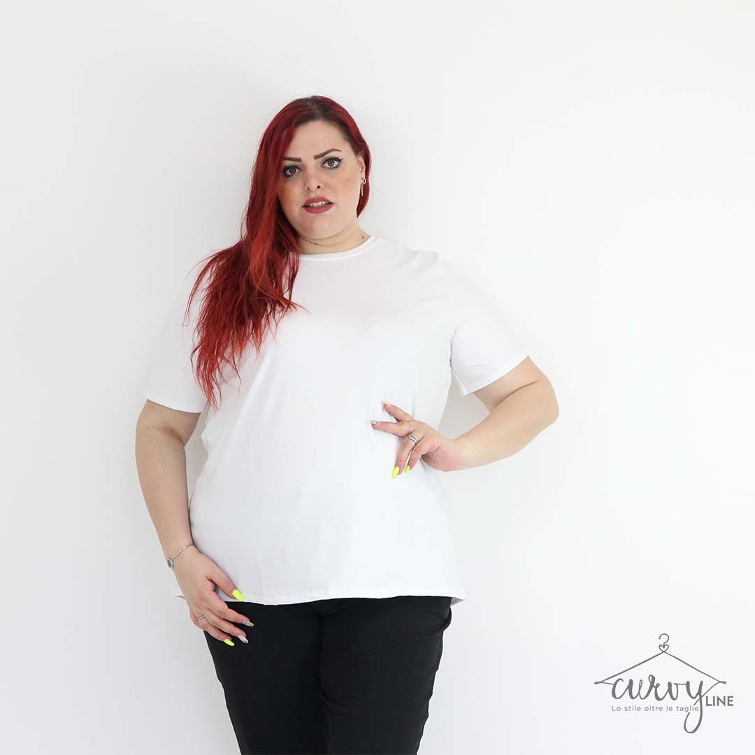 T-SHIRT BASIC COLOR CURVY - immagine 4