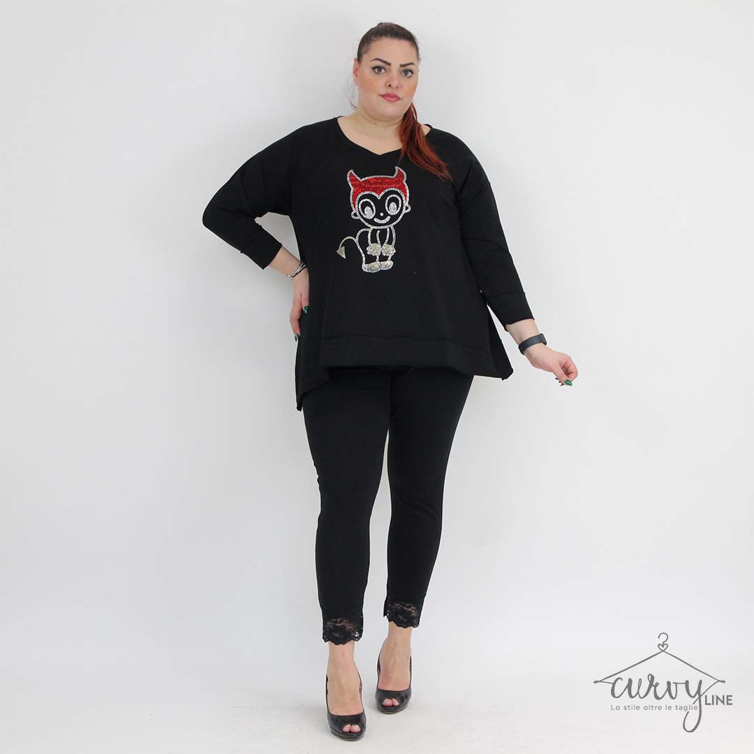 PANTA LEGGINS PIZZO OVER - immagine 2