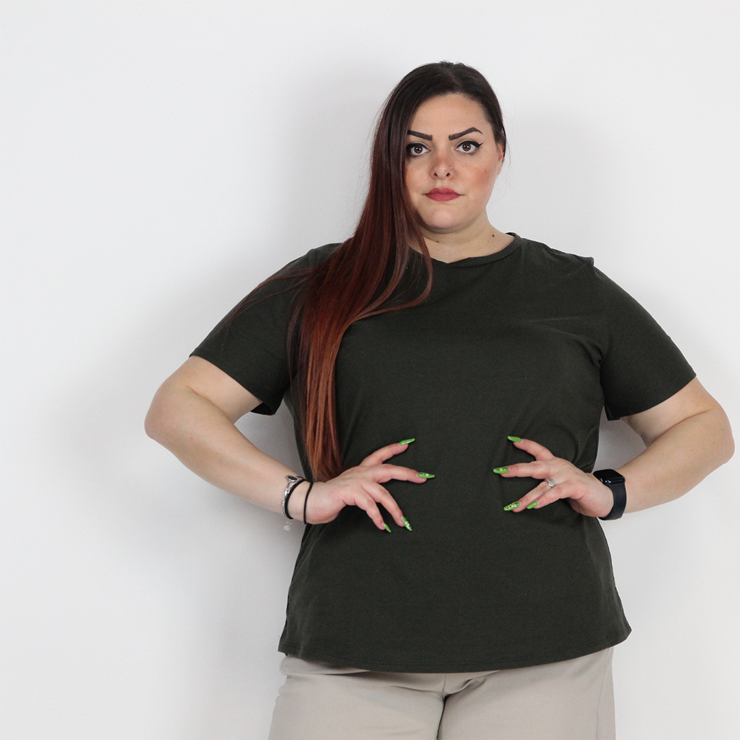 T-SHIRT BASIC COLOR CURVY - immagine 5