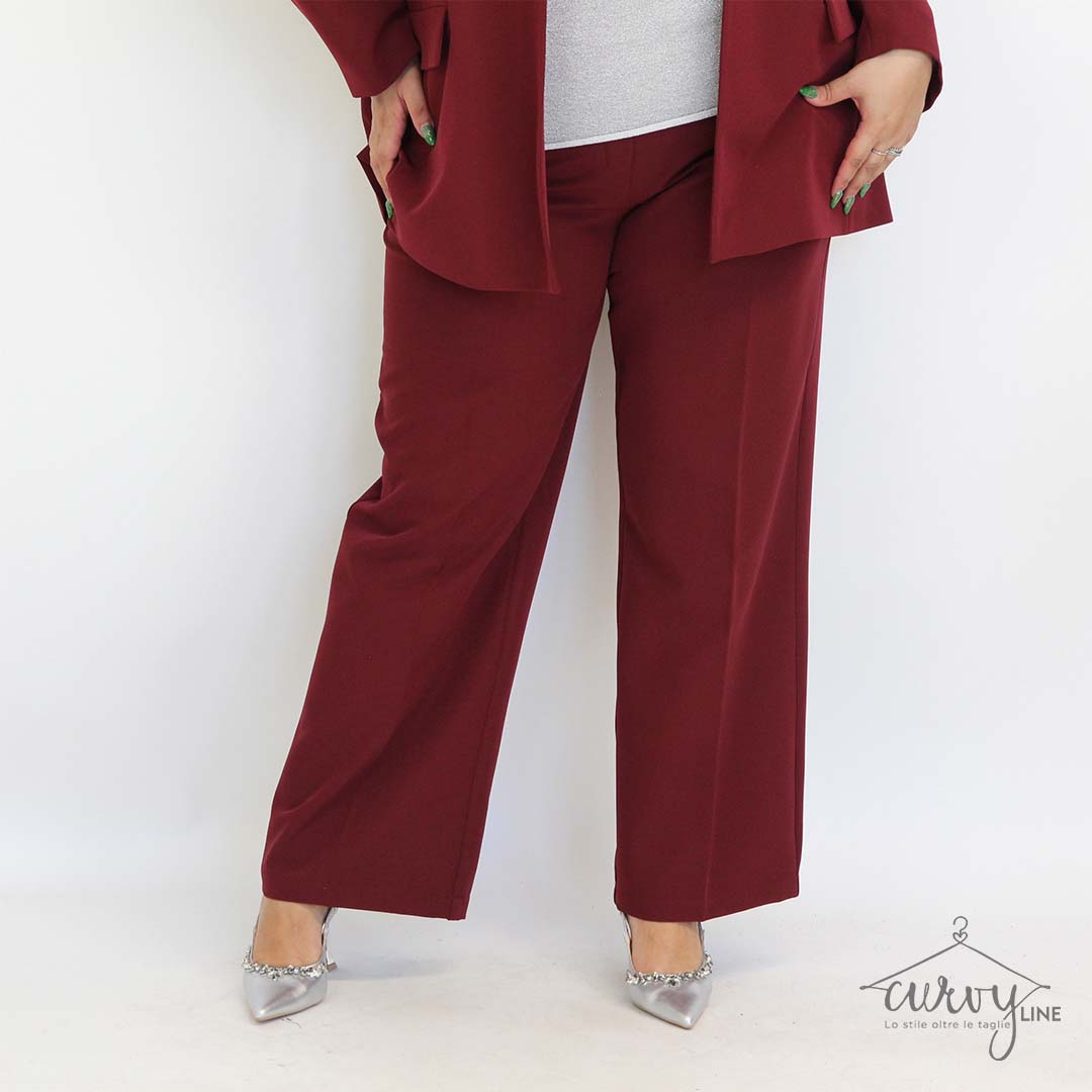 PANTALONE TAILLEUR BURGUNDY - immagine 4