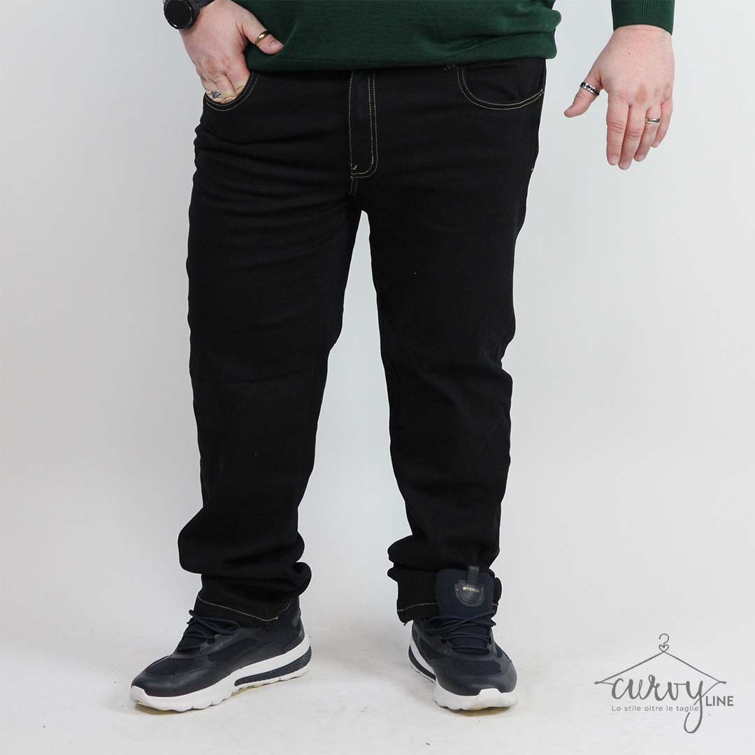 JEANS BLACK 5 TASCHE - immagine 4
