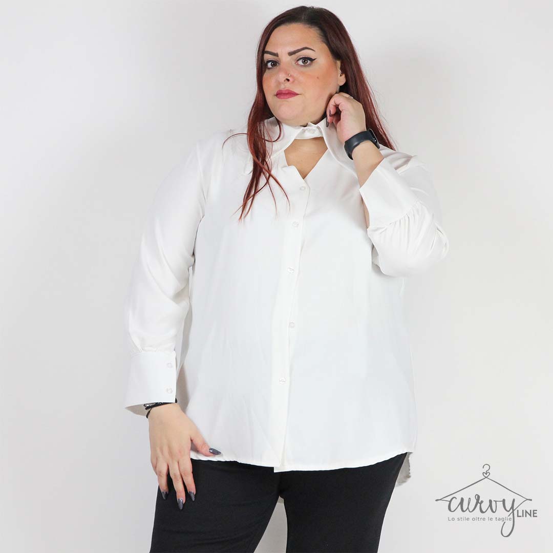 CAMICIA COLLO PUNTE CURVY - immagine 2