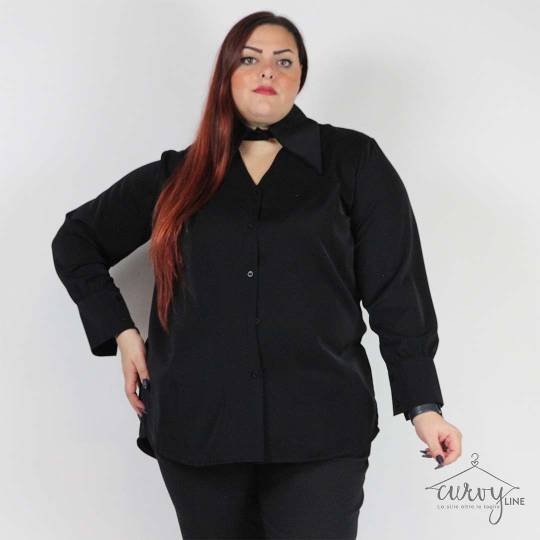 CAMICIA COLLO PUNTE CURVY - immagine 4