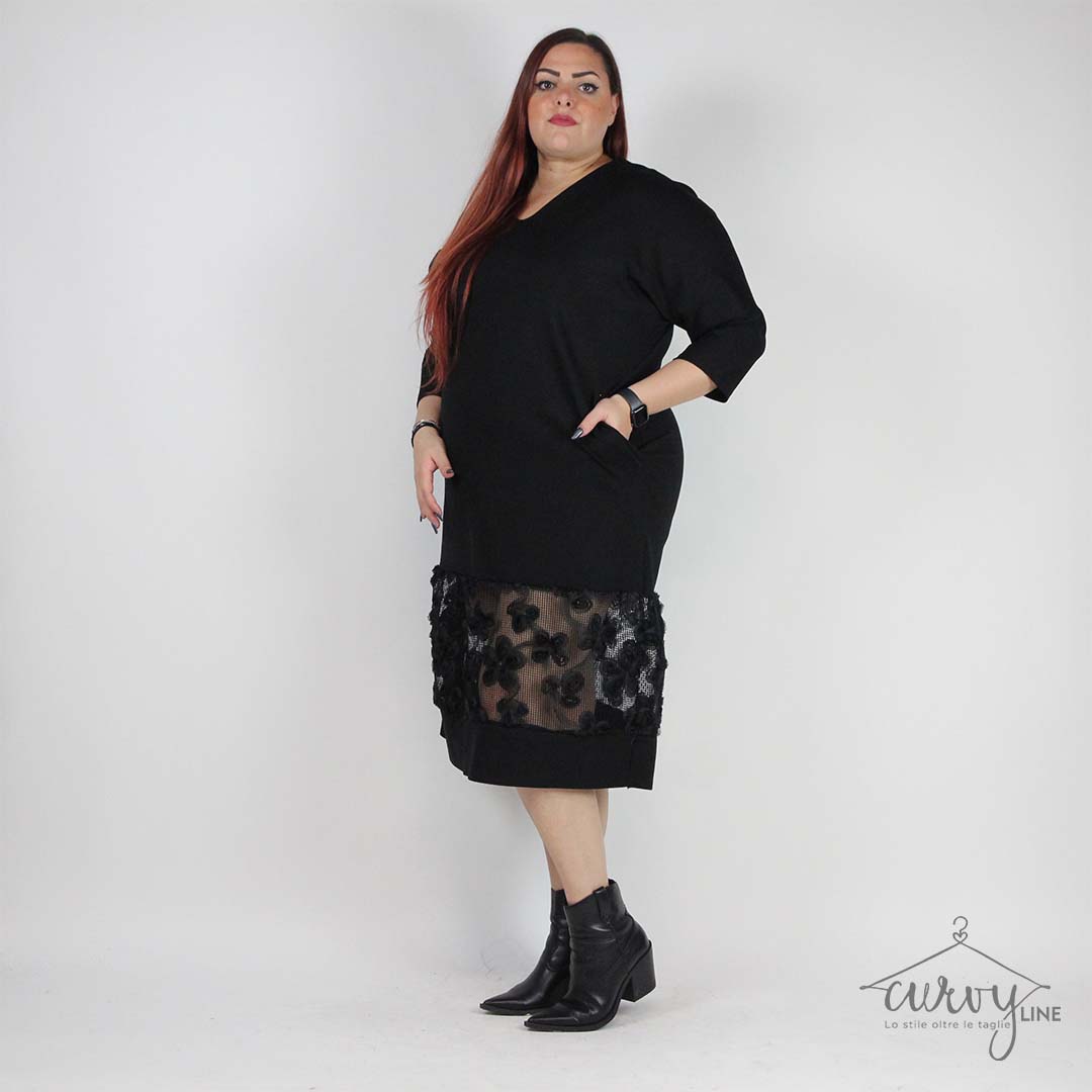 ABITO ROSE TULLE CURVY - immagine 6