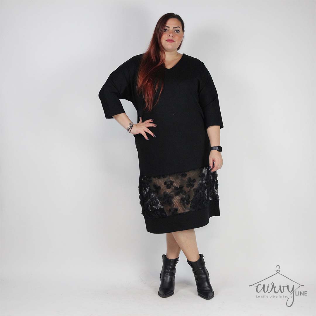 ABITO ROSE TULLE CURVY - immagine 7