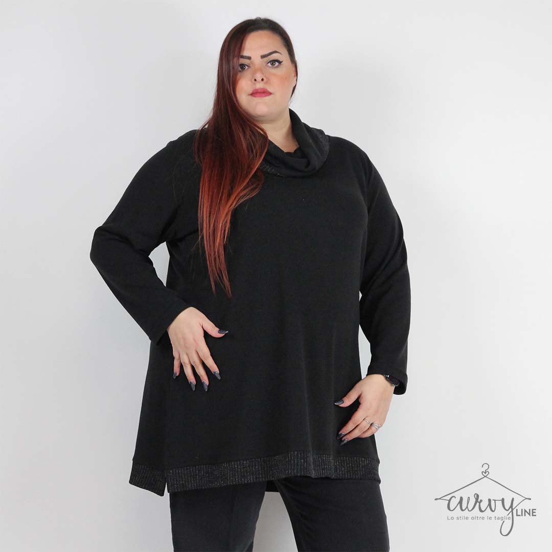 MAGLIA COLLO ANELLO BICOLOR - immagine 2