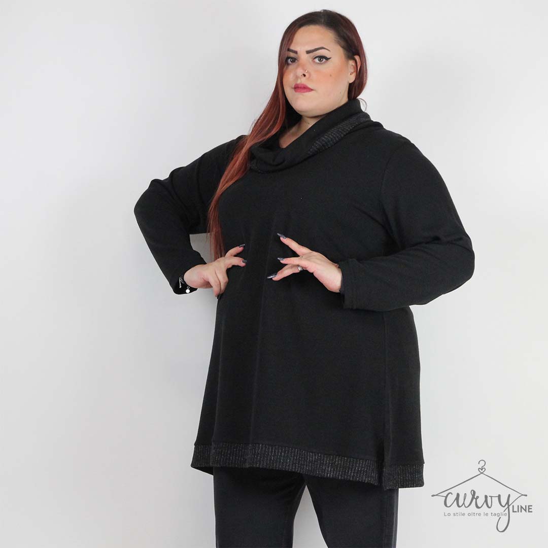 MAGLIA COLLO ANELLO BICOLOR - immagine 3