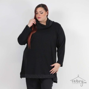 MAGLIA COLLO ANELLO BICOLOR