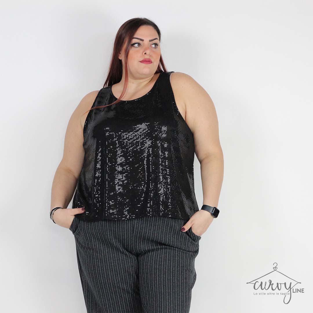 CANOTTA PAILLETTE BLACK