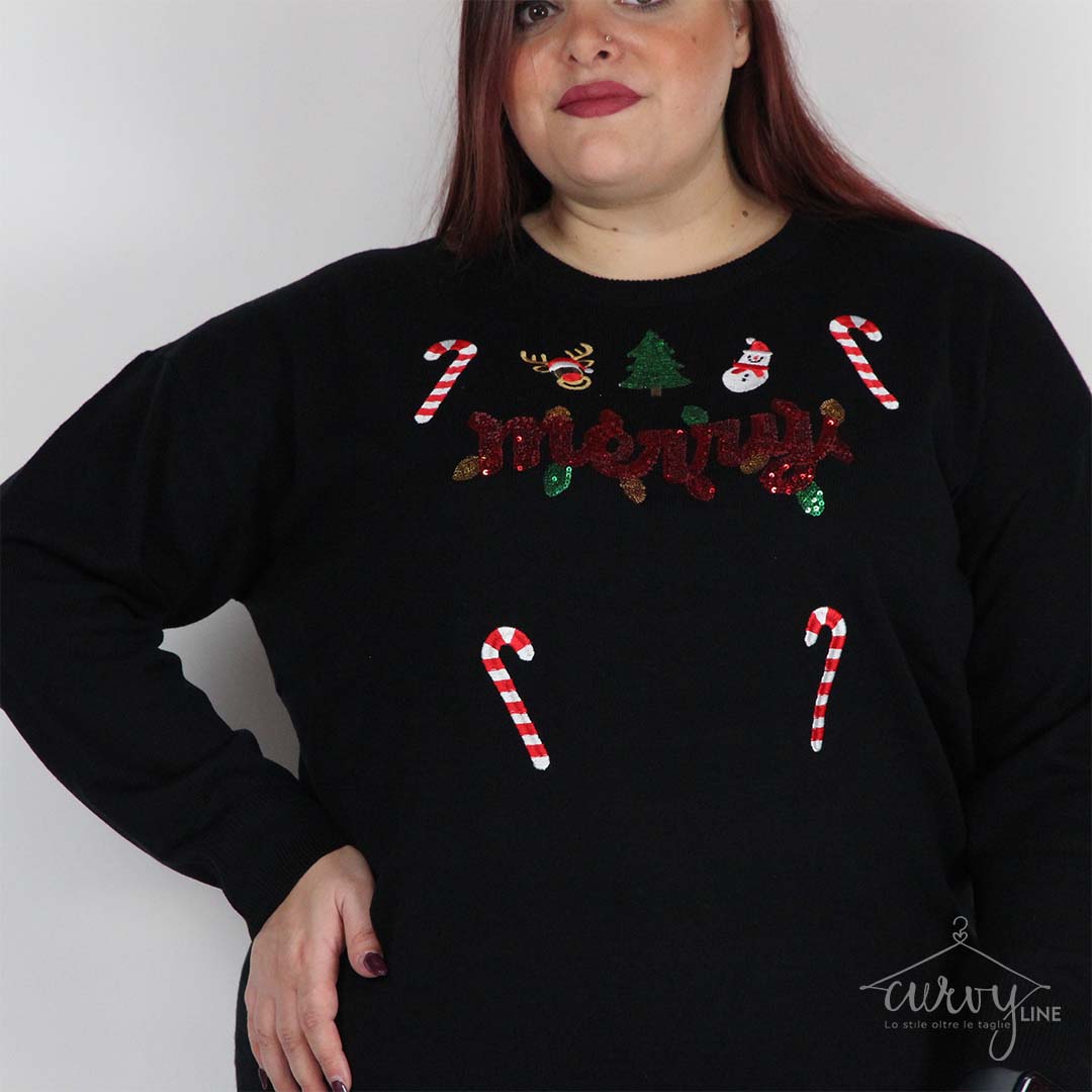 MAGLIONE NATALIZIO MERRY - immagine 2