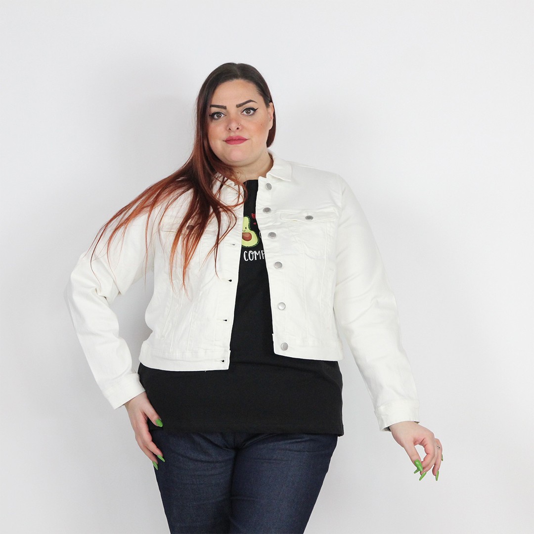 GIACCA JEANS CROP CURVY - immagine 9