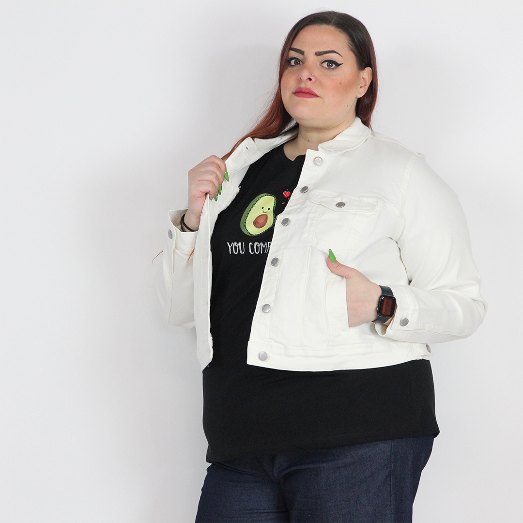 GIACCA JEANS CROP CURVY - immagine 11