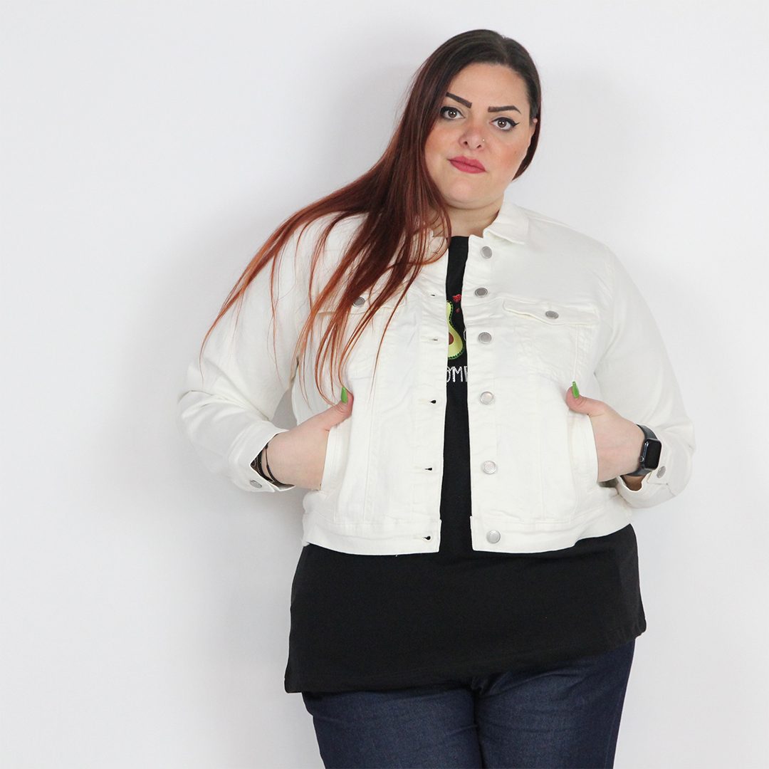 GIACCA JEANS CROP CURVY