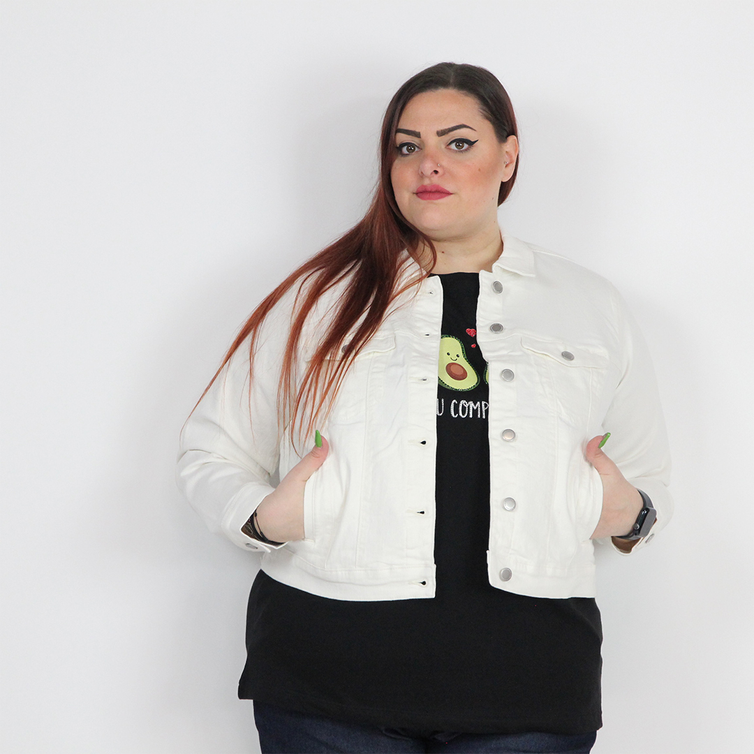 GIACCA JEANS CROP CURVY - immagine 15