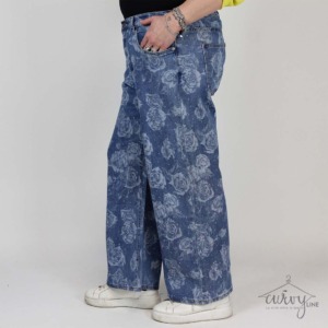 JEANS STAMPA ROSE