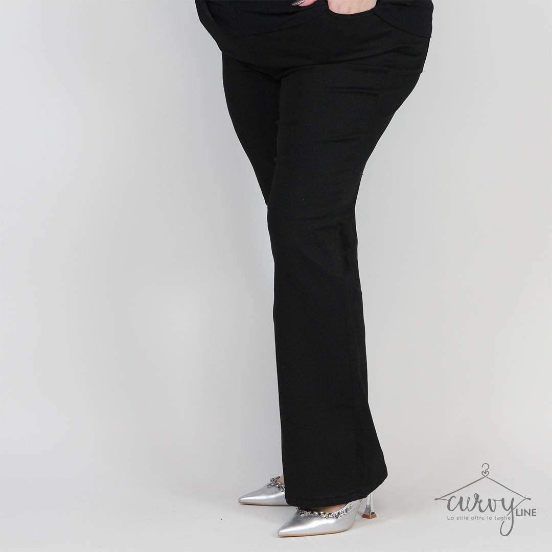 JEANS BLACK FLARED - immagine 4