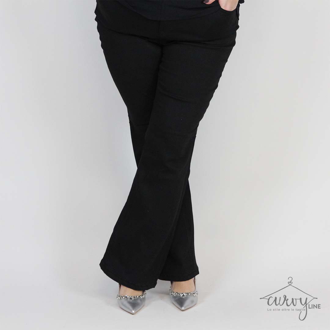 JEANS BLACK FLARED - immagine 5