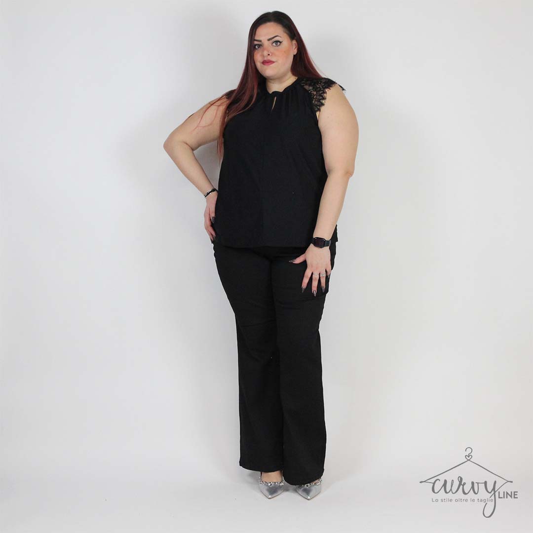 JEANS BLACK FLARED - immagine 7