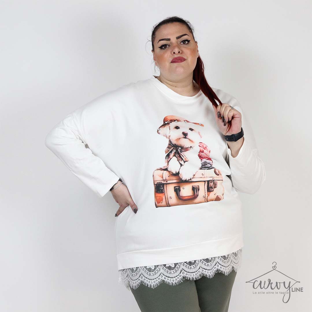 FELPA ORSETTO PIZZO - immagine 9