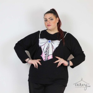 FELPA CORSETTO PERLE