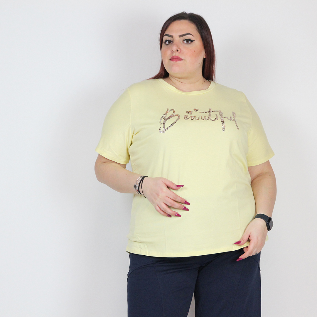 T-SHIRT BEAUTIFUL PAILLETTE - immagine 3
