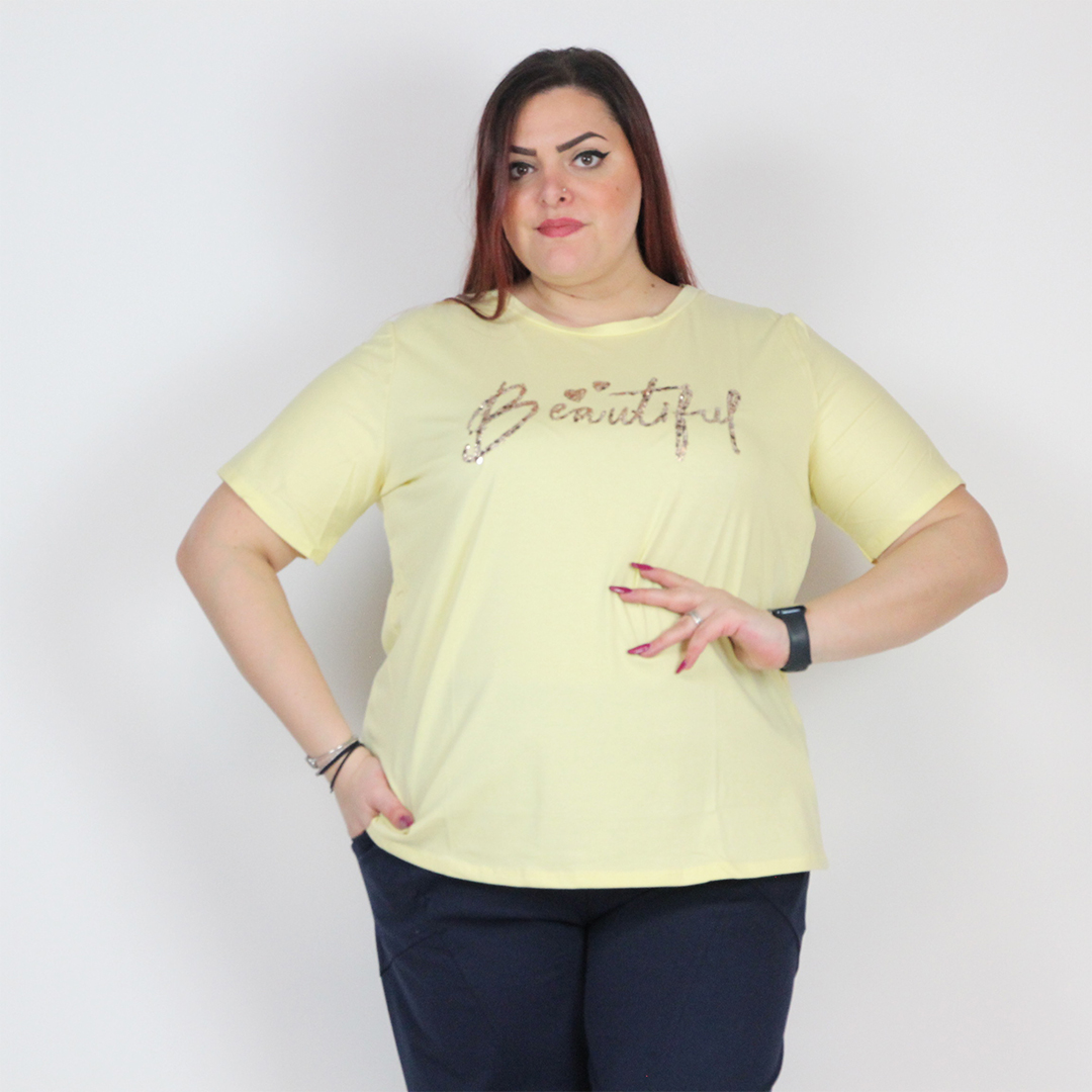 T-SHIRT BEAUTIFUL PAILLETTE - immagine 4