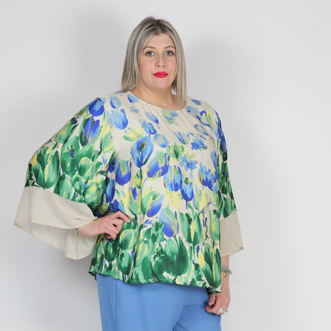 BLUSA VOLANT TULIPANI - immagine 3