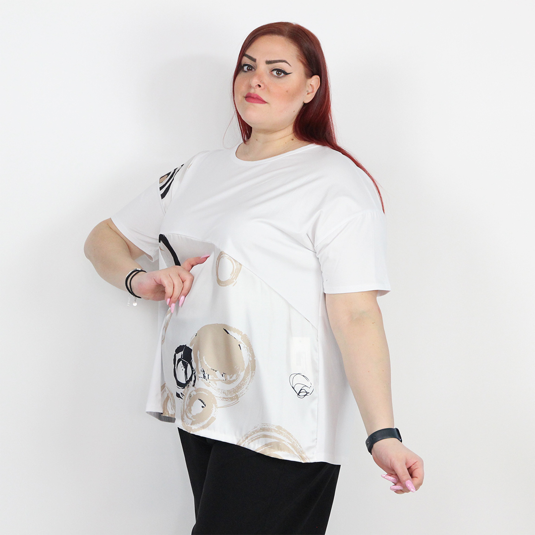 T-SHIRT CERCHI CURVY - immagine 4
