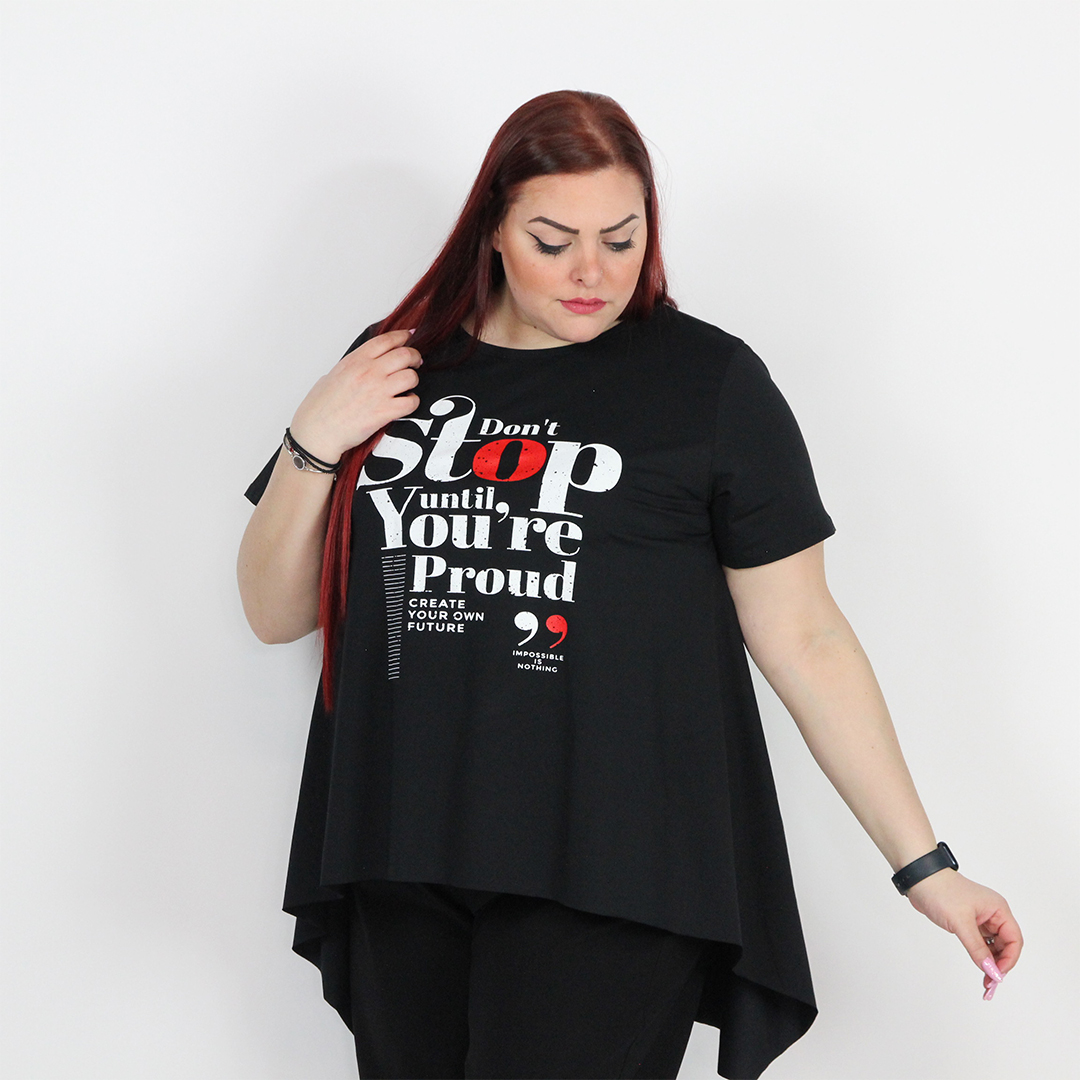 T-SHIRT STOP CURVY - immagine 4