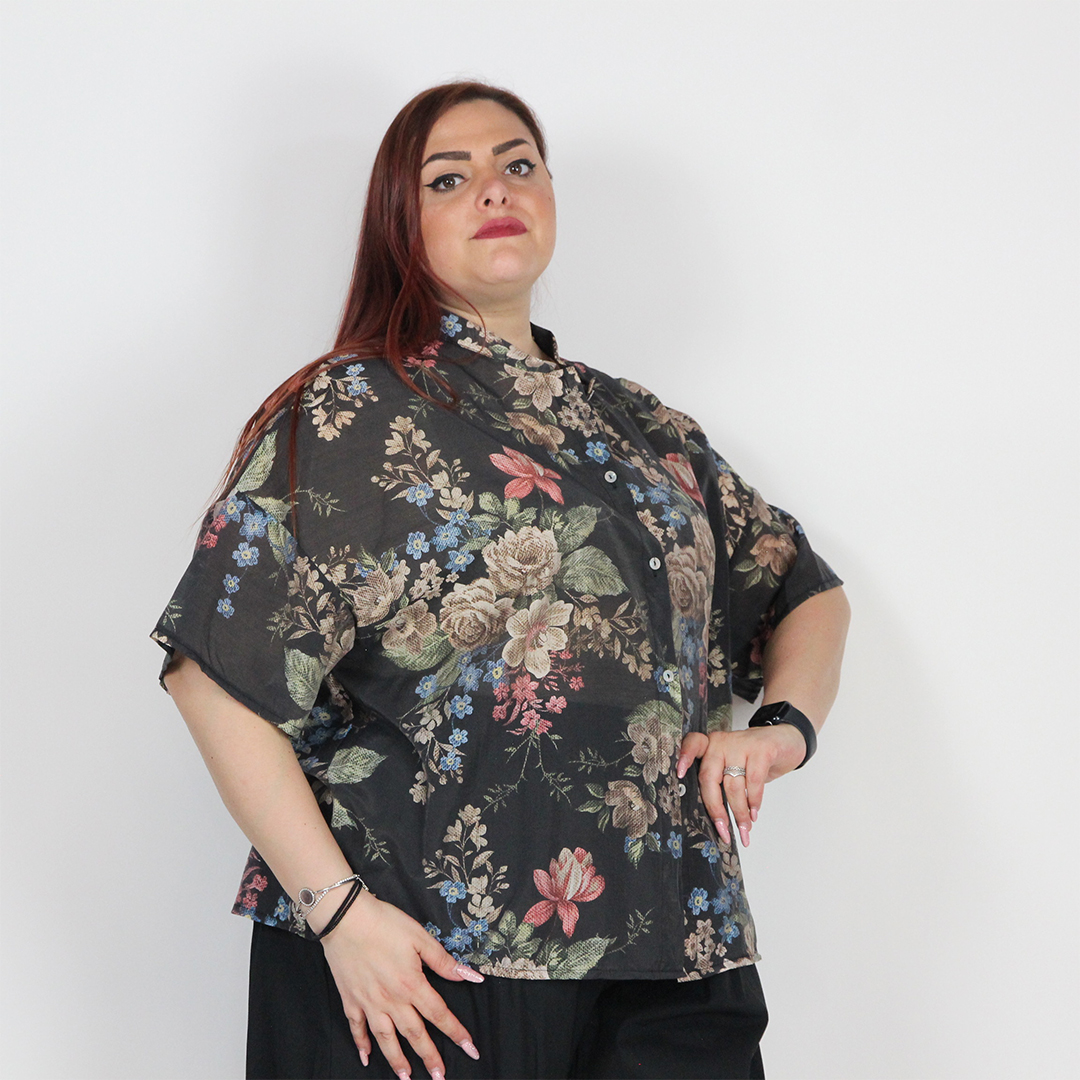 CAMICIA FIORELLINI CURVY - immagine 2
