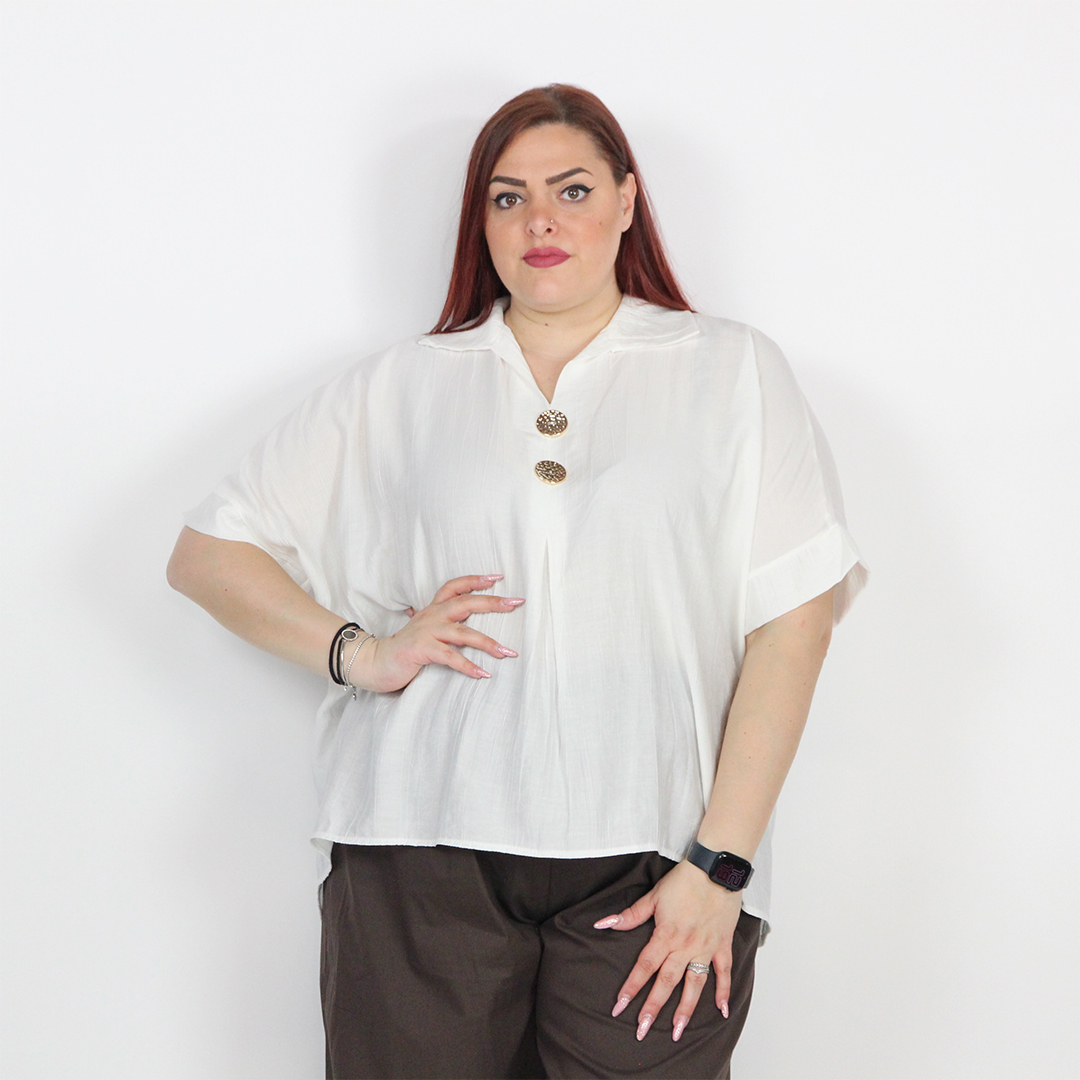 BLUSA CON BOTTONI - immagine 7