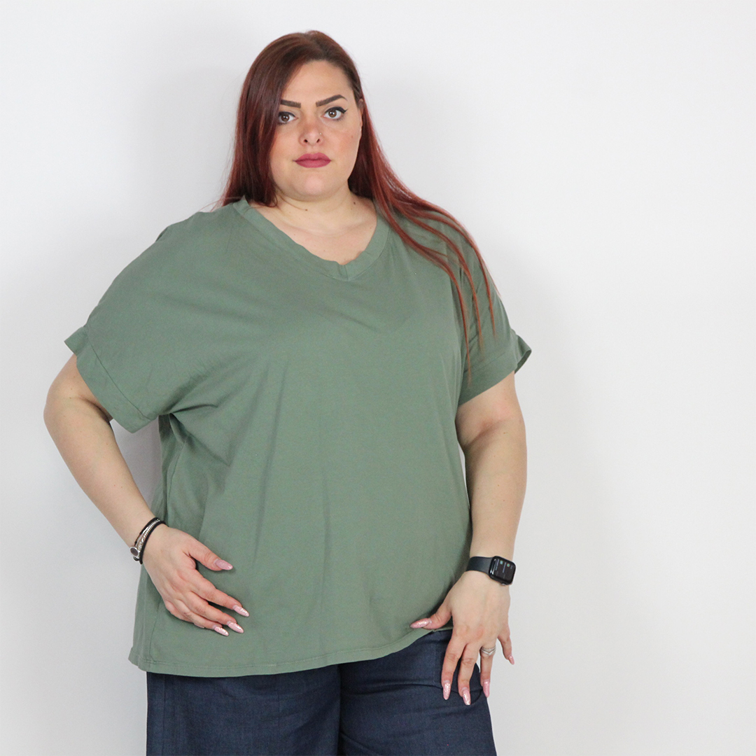T-SHIRT OVERSIZE V - immagine 2